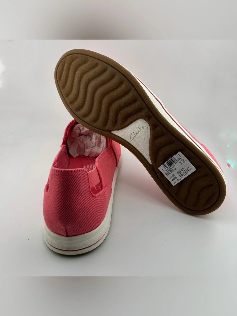 Clarks canvas slip